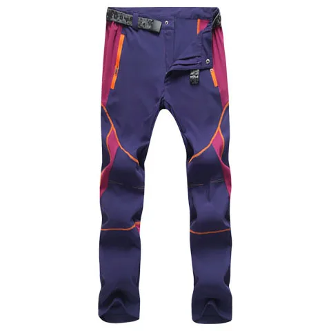 Мужские Ультра тонкие быстросохнущие брюки для мужчин стрейч водонепроницаемые брюки военные тактические тренировочные штаны мужские повседневные рабочие брюки-карго - Цвет: Women Purple