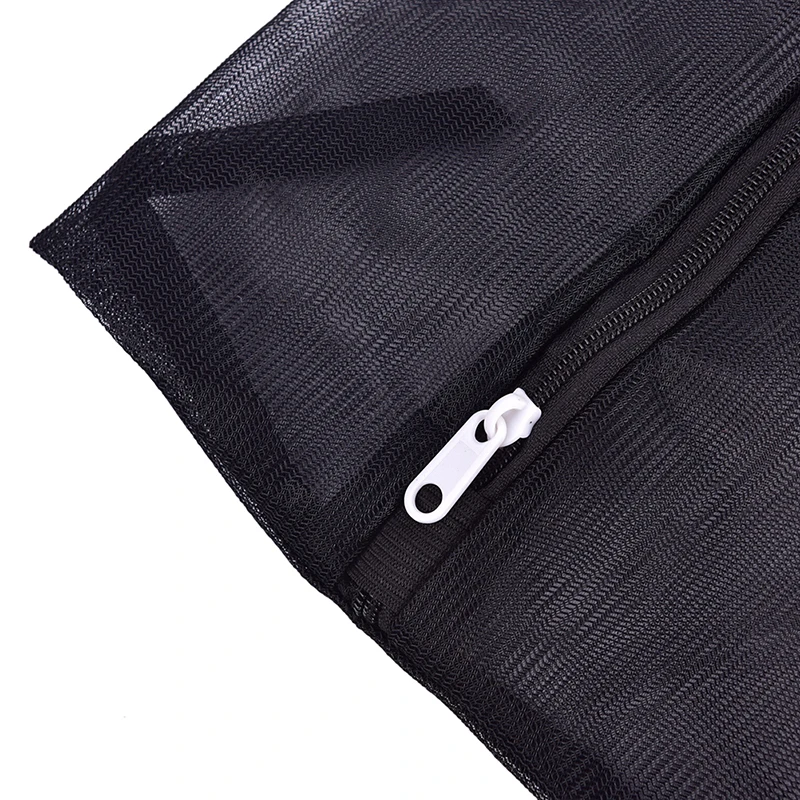 1PC Clothes Washing Machine Laundry Bag With Zipper Nylon Mesh Net Bra Washing Bag  Black Wash Bags 6