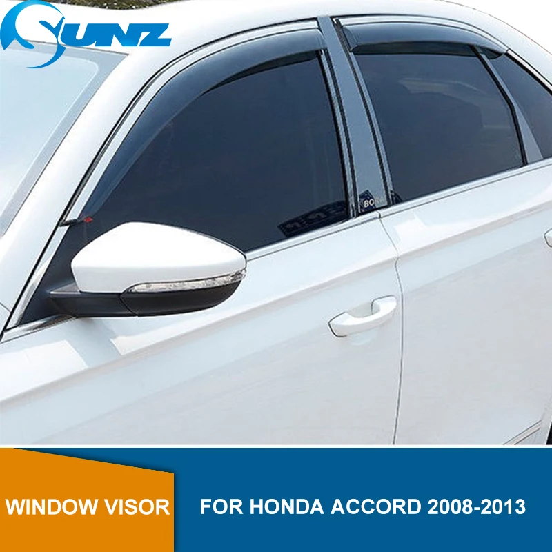 

Side Window Deflectors For Honda Accord 2008 2009 2010 2011 2012 2013 Sedan Smoke Car Wind Shield Sun Rain Guards SUNZ