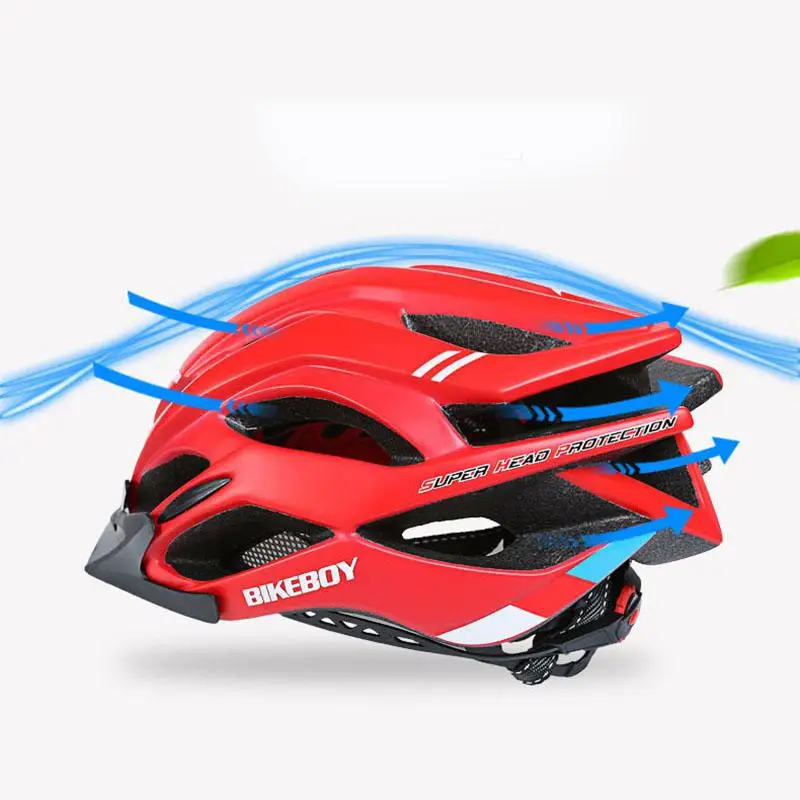 BIKEBOY Cycling Helmet Piece Molding High Strength Breathable Head Protection Mountaineering Bike Helmet Casco Bicicleta Hombre