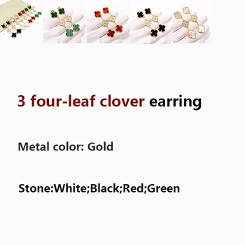 

3 flower earrings fashion popular jewelry personality romantic natural shell four-leaf clover shape gift for friends 2020 hot