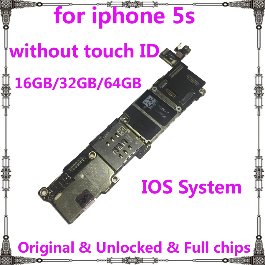 

Good working Original motherboard for iphone 5S 16gb 32gb 64gb High quality mainboard with full chips & IOS System logic board