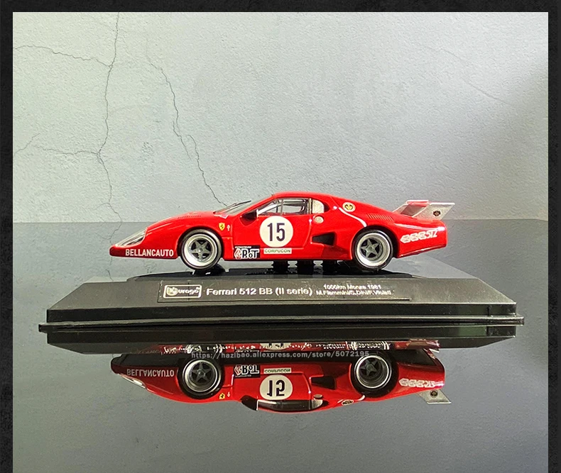 Bburago 1:43 Ferrari 250 Rossa 1959 series Acrylic Glift Box Packging car model Simulation Alloy Car Model Collect gifts toy