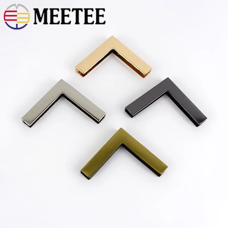 Meetee 4/10 шт. 40 мм защита для запечатывания краев упаковок пряжки окантовки с металлическими пуговицами, Чемодан Сумки из натуральной кожи скобяные изделия Аксессуары F1-10