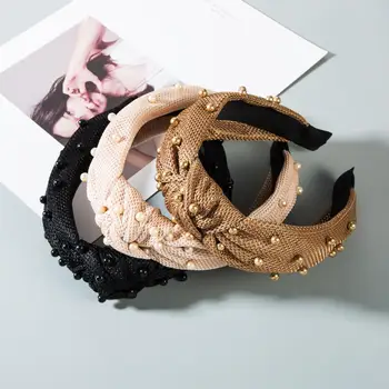 

3pcs Pearl Velvet Bow Headband