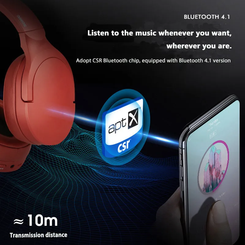 somic Sc2000 Bluetooth наушники беспроводной провод активного шумоподавления стерео 3,5 мм Hifi Aptx гарнитура CSR с микрофоном