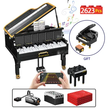 

MOC Electric PIANO APP RC/non-RC Bluetooth Suitable Speaker Brick Technic Creator Building Blocks Education Kid Toys