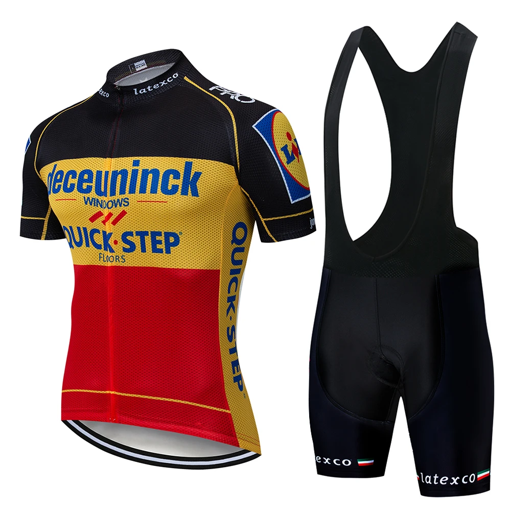 2019 QUICKSTEP Cycling Jersey Set Summer Mountain Bike Clothing Pro Bicycle Cycling Jersey Sportswear Suit Maillot Ropa Ciclismo