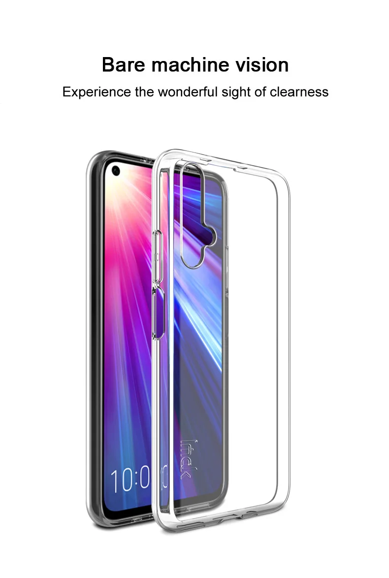 IMAK кристально Мягкий ТПУ для huawei Nova 5 T смартфон прозрачный чехол задняя крышка для Funda huawei Nova T5 чехол Nova 5 T