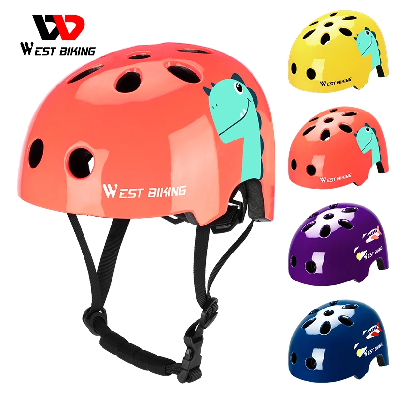 WEST BIKING casco de seguridad ultraligero para niños y niñas, equipo de  protección EPS con dibujos animados, gorra deportiva para ciclismo|Casco  para bicicleta| - AliExpress