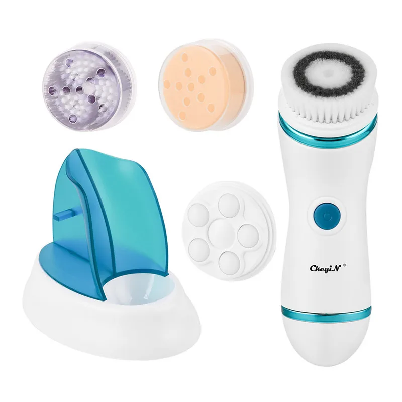 US $21.20 5 In 1 Silicone Face Cleansing Brush Facial Cleaner Mini Skin Care Pore Cleaner Deep Washing Mini Beauty Firming Massager Brush