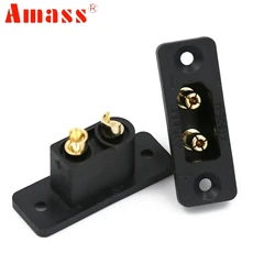 AMASS – connecteur mâle plaqué or, noir XT90E M, connecteur de batterie, bricolage, pièces de connexion pour XT90 RC avion Drone FPV 