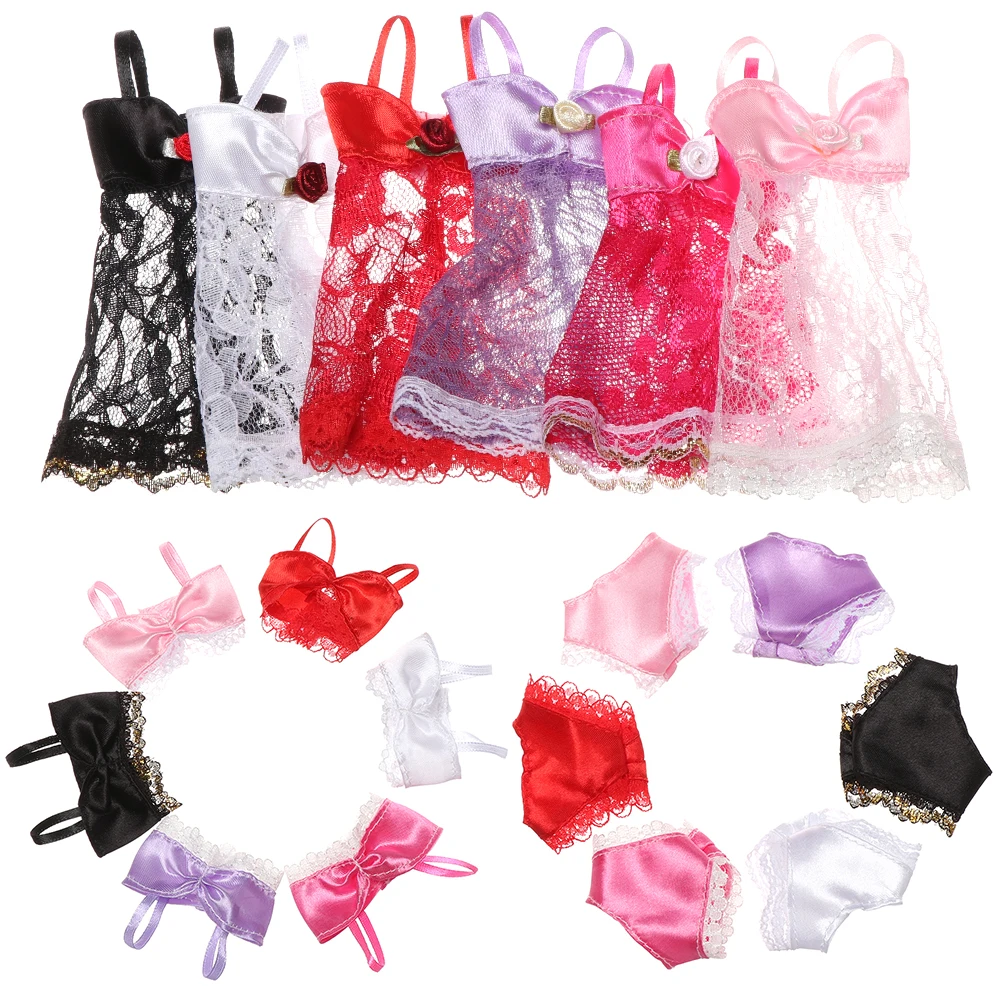 Dress Underwear Pajamas Homewear-Accessories Lingerie Barbie-Doll Colorful Sexy Lace