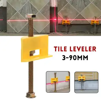 

10pcs Manual Tile Locator Wall Tiles Regulator Height Adjustment Positioner Leveler Ceramic Fine Thread Rising Construction Tool