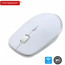 2,4 ГГц Беспроводная Бесшумная мышь, ультра тонкая маленькая оптическая компьютерная мышь, бесшумная Бесшумная Портативная USB 3D мышь для ноутбука, ПК, рабочего стола