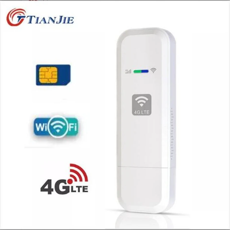 TIANJIE Pocket Router 4g Lte Wifi Modem 4g Sim Card 3G/4G Routers Wi-fi Usb Chip Slot Mobile Mini Antenna Modems Distribution