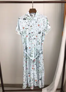 

French Floral Short Sleeve Dress Early Spring French Romantic Tone Small Flower Print women dresses