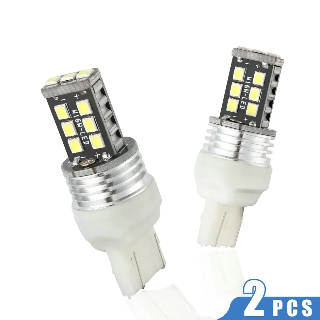 Новое поступление 2x T20 W16W 15 SMD 4014 лампа LED-камера заднего вида для автомобиля задние лампочки 6000K белый свет автомобильная лампа# BE