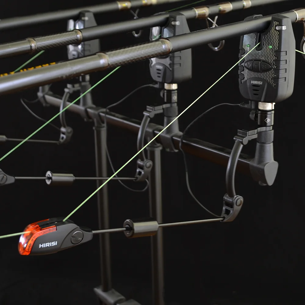 AGEM Swinger Bissanzeiger Set - 4x LED Bissalarm Für Karpfenangeln