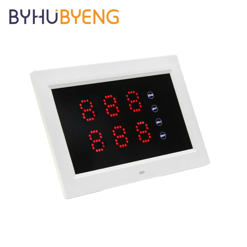 

BYHUBYENG Wireless LED Display Receiver Calling Bell System Host Pager Customer Service Cafe Restaurant Hospitalar Equipamento