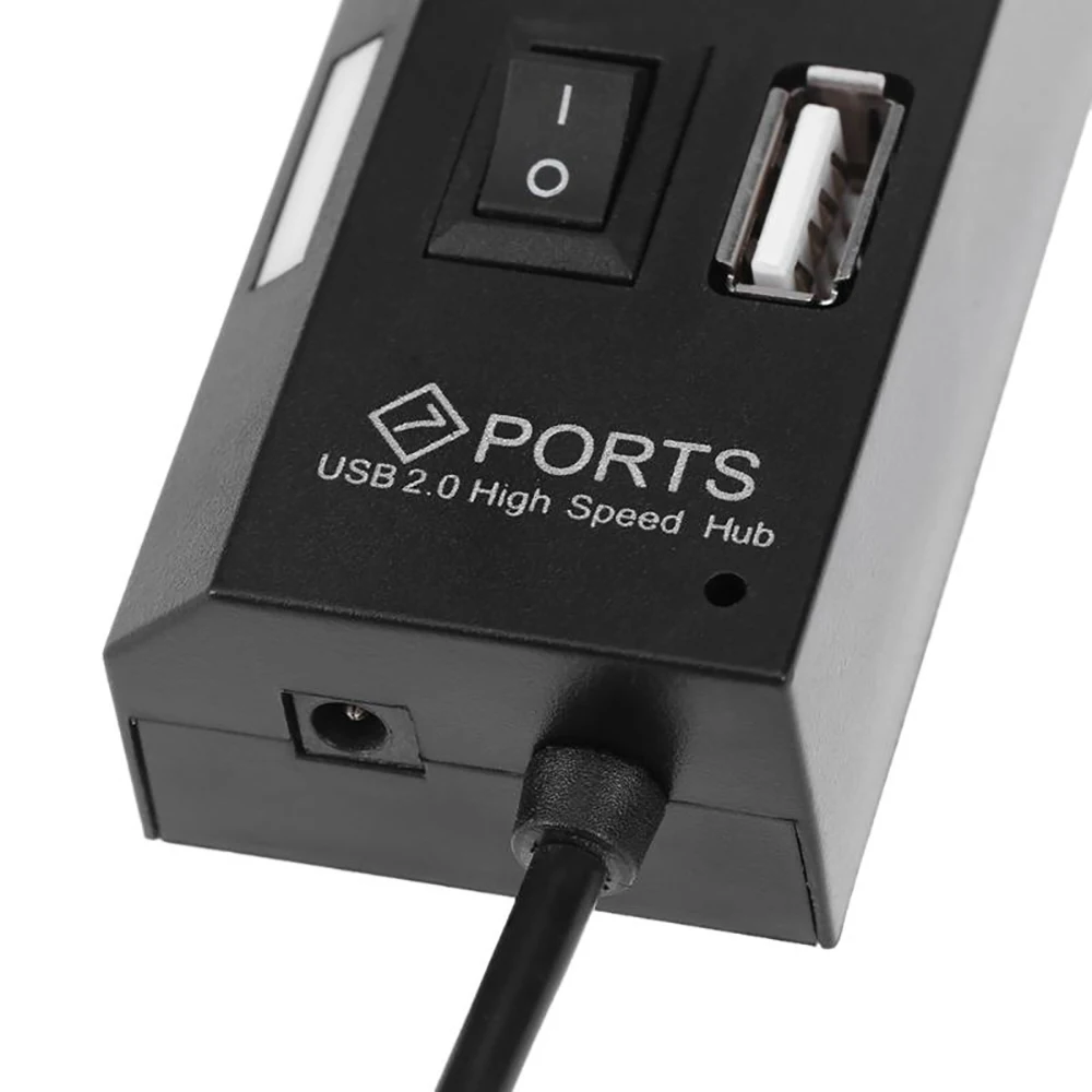 7 Порты и разъёмы USB C концентратор 2,0 JDL-A7 док-станция USB ультра тонкий разветвитель независимый переключатель индикатор с USB кабелем для рабочего стола