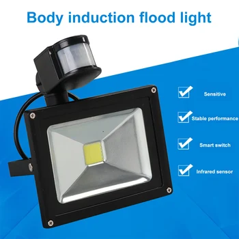 

LED Flood Light Outdoor IP65 Projector Landscape PIR Motion Sensor Light Spotlight 10W 20W 30W 50W Led Reflector Wall Lamp