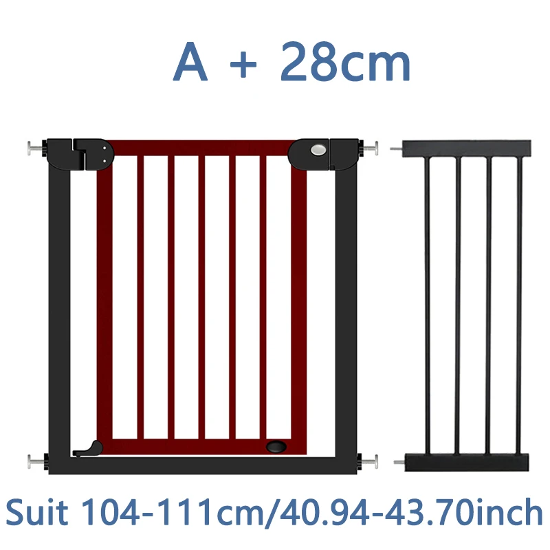 gate and 28CM Деревянные защитные ворота для детей, забор для защиты детей, безопасная лестница для питомцев, изолирующий забор для собак, Детский защитный дверной проем, однотонные деревянные ворота - Цвет: gate and 28CM
