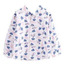 Детские рубашки детская одежда весенне-осенняя рубашка для мальчиков и девочек, топы с длинными рукавами и принтом