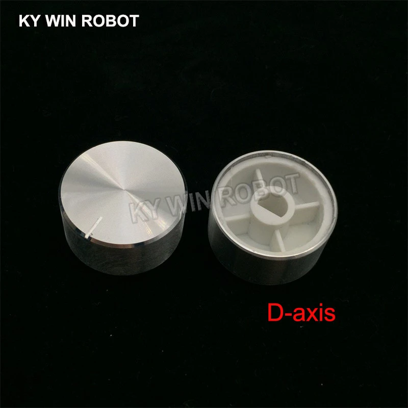 1 pcs 25x13mm 6mm Shaft Hole Aluminum Alloy Potentiometer Knob White (D