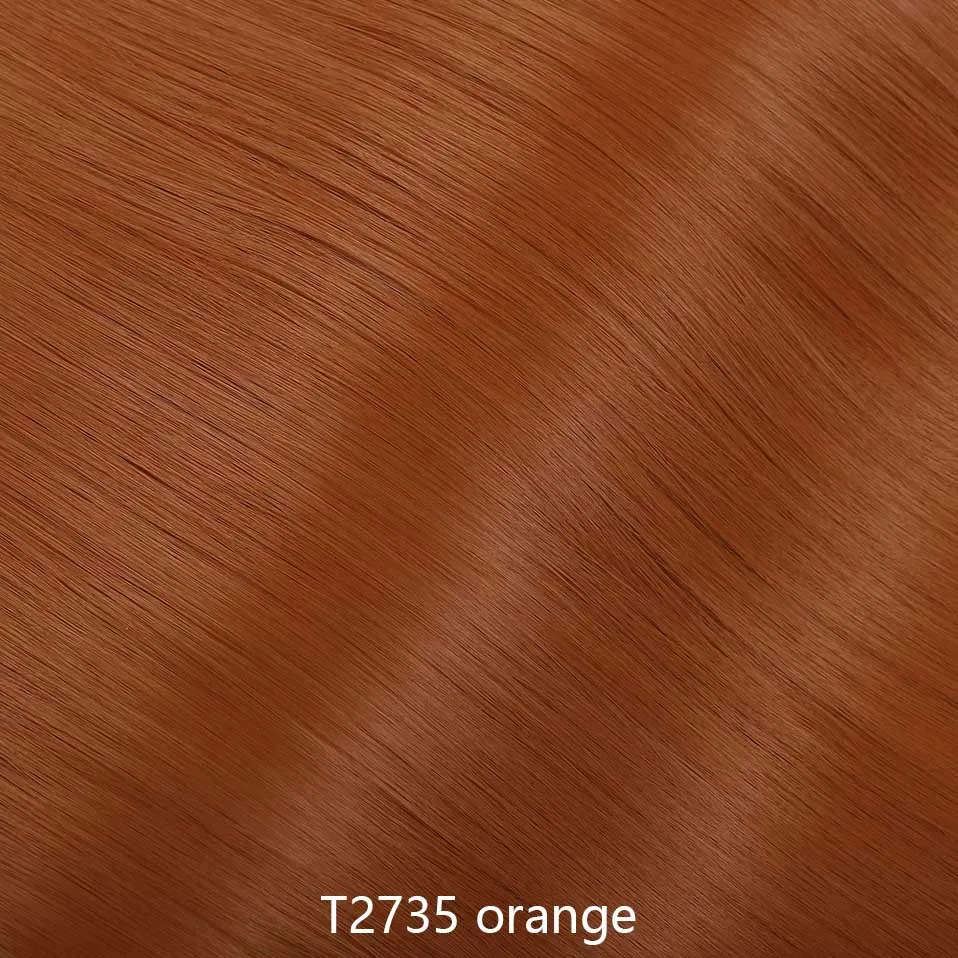 SNOILITE 26 дюймов Длинные прямые 5 клипс в одном куске Наращивание волос Синтетические зажимы в высокотемпературном волокне черный коричневый шиньон - Цвет: orange