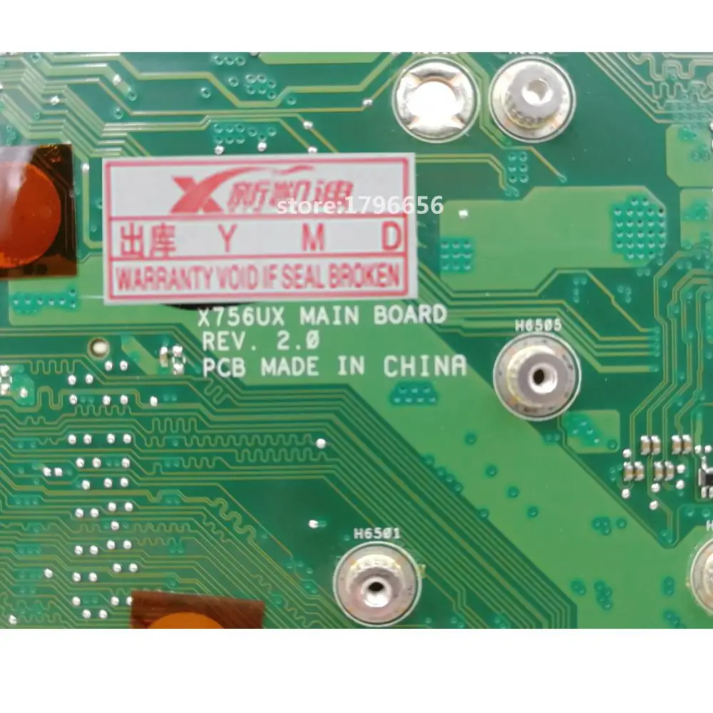 AKEMY For Asus X756U X756UWK X756UQK X756UXM X756UV X756UX Laotop Mainboard X756UXM Motherboard with I5-7200U GTX950M