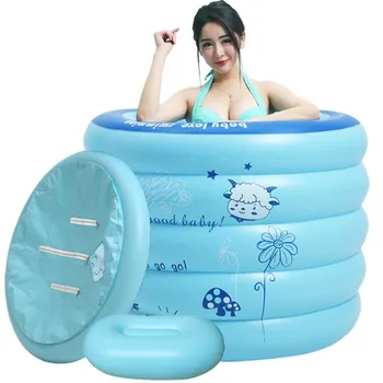 

Simple Inflatable Bathtub Adult Household Bath Tub Bath Barrel Inflatable Bath Barrel Children Folding Adult Bath Barrel