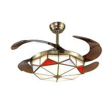 DINGDIAN светодиодный потолочный вентилятор, светильник s высокой мощности, 36 Вт, 220 В, пульт дистанционного управления, 3 цвета, лампа для внутреннего декора, для гостиной, трехцветный потолочный светильник