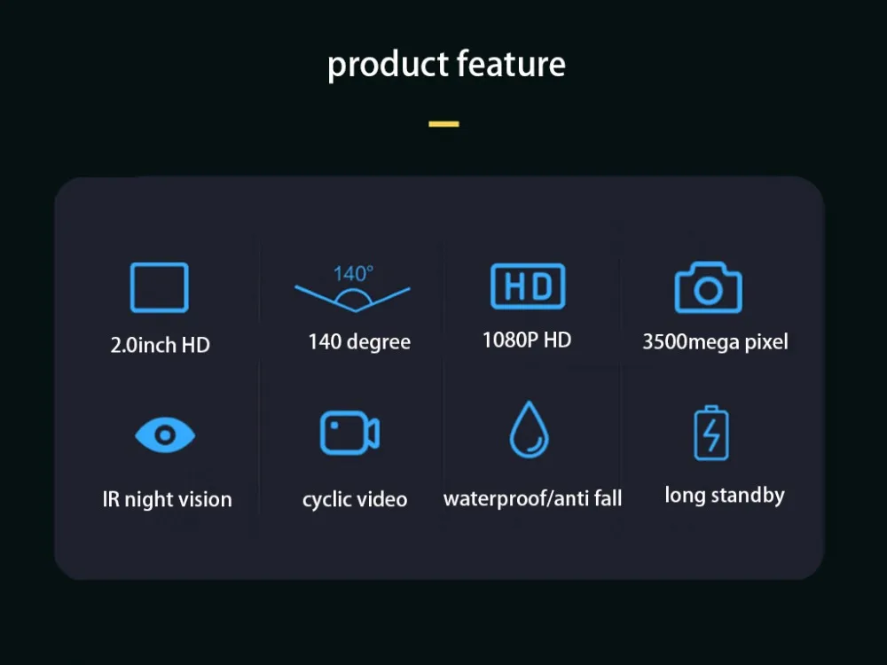 OnReal P3 300 мегапиксельный видеорегистратор 1296p Мини DVR для автомобиля человек ночного видения камера
