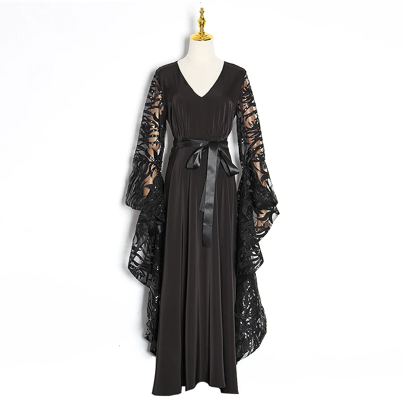 Qian Han Zi Fashion Runway maxi dress Women Long