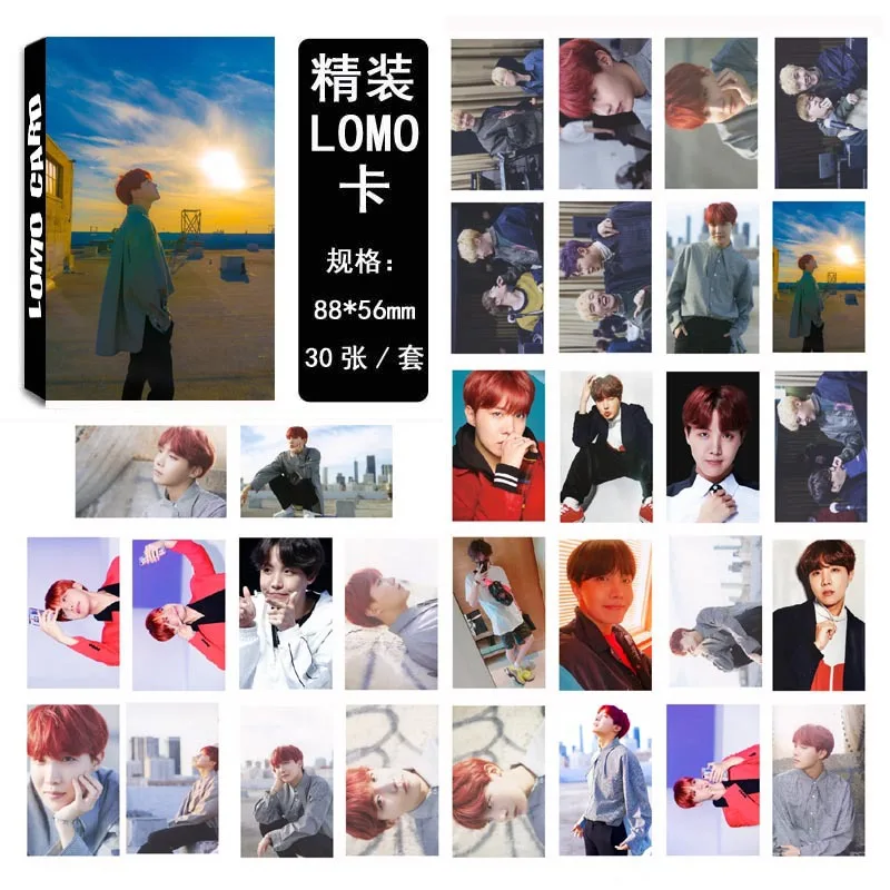 30 шт./компл. Bangtan для мальчиков JHOPE новую карту душа PERSONA мальчик LUV ломо карты Почтовые открытки самодельные фото вентилятор подарок