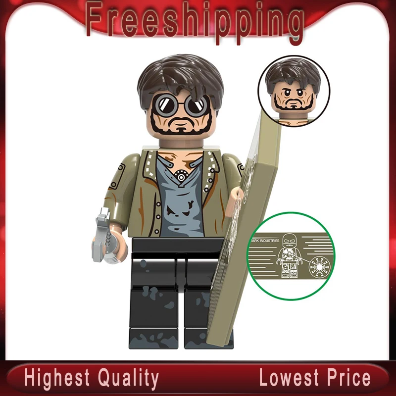 

Bricks Avengers Tony Stark Dwarf Kingpin Quicksilver Crossbone red skull super heroes mini blocks super heroes girl toys xh1367