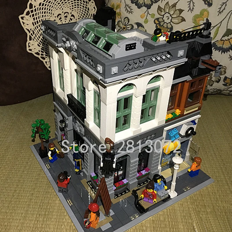 10251 Creator Brick Bank кирпичная скамейка 15001 84001 2413 шт уличный вид модели строительные наборы блоки кирпичи обучающие игрушки