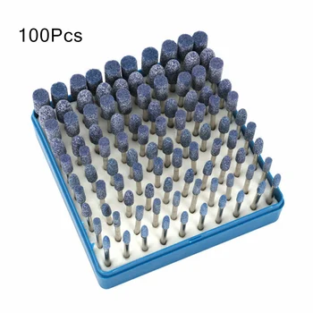 

100Pcs 4-10mm Polishing Grinding Head Wool Felt Kit Abrasive Tool 1/8 Inch Shank Jewelry Wool Grinding Head Electric Grinding