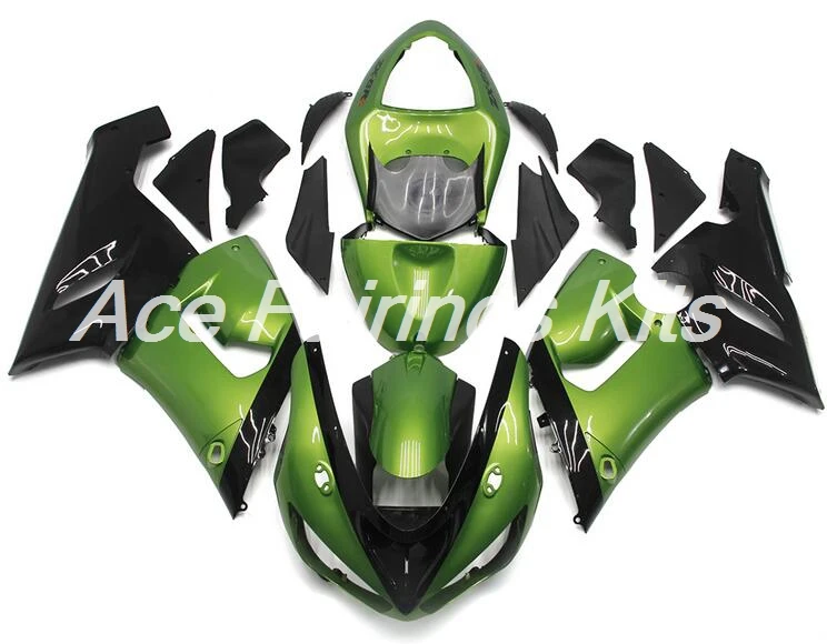 4 подарки ABS полный велосипед обтекатель комплект подходит для Kawasaki ZX6R 2005 2006 ZX-6R 05 06 ниндзя 636 Обтекатели кузова набор зеленый черный