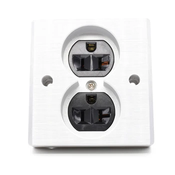 

Free shipping 2pcs black High Quality Power US AC Power Receptacle Wall Outlet Copper Socket
