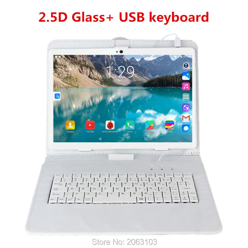 Планшетный ПК, 10 дюймов, 3g, 4g, Восьмиядерный, 1920*1200, ips, 6g + 64 Гб rom + клавиатура, android 9,0, gps, bluetooth, две sim-карты, телефонные звонки