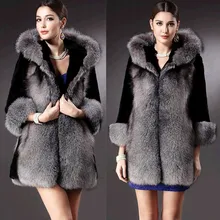 Зимнее пальто из искусственного меха для женщин свободного размера плюс однотонное пальто с длинным рукавом и меховым воротником и карманами теплая меховая куртка fourrure femme