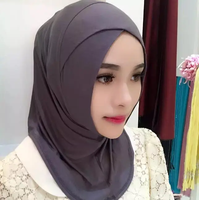 H9 10pcs cotton hijab cap underscarf muslim modal jersey hijab mixed colors