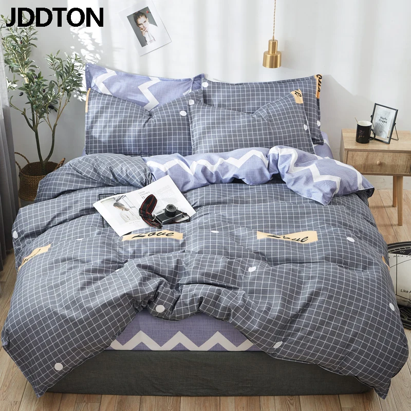JDDTON 2020 New Bedding Set Classic 4pcs/set Bed Linen Duvet Cover Set AB Side Bed Sheet Set Pillowcase Cover BE039 JDDTON 2020 New Bedding Set Classic 4pcs/set Bed Linen Duvet Cover Set AB Side Bed Sheet Set Pillowcase Cover BE039
