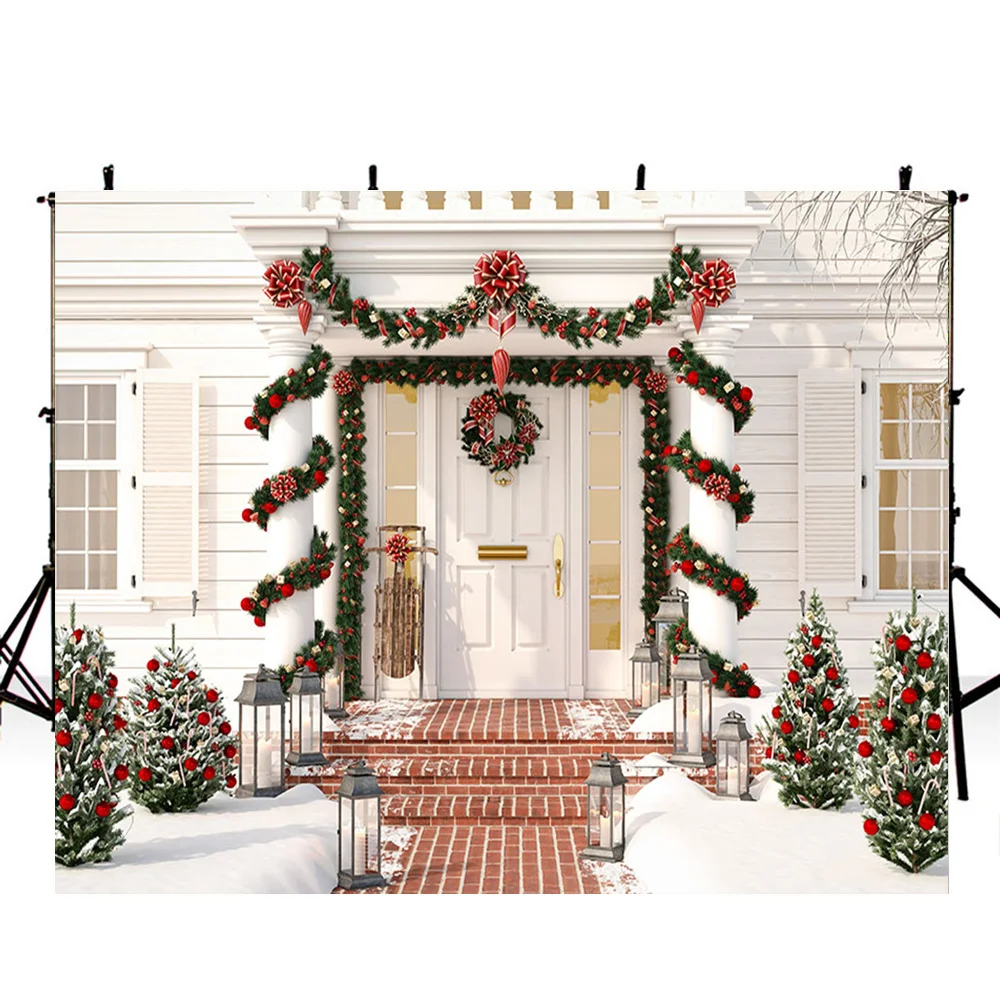 style 14 Фон для фотосъемки с изображением зимнего снега, дерева, Рождества, фон для фотосъемки с рождеством, реквизит для фотосъемки, вечерние виниловые Декорации для дома - Цвет: style 14