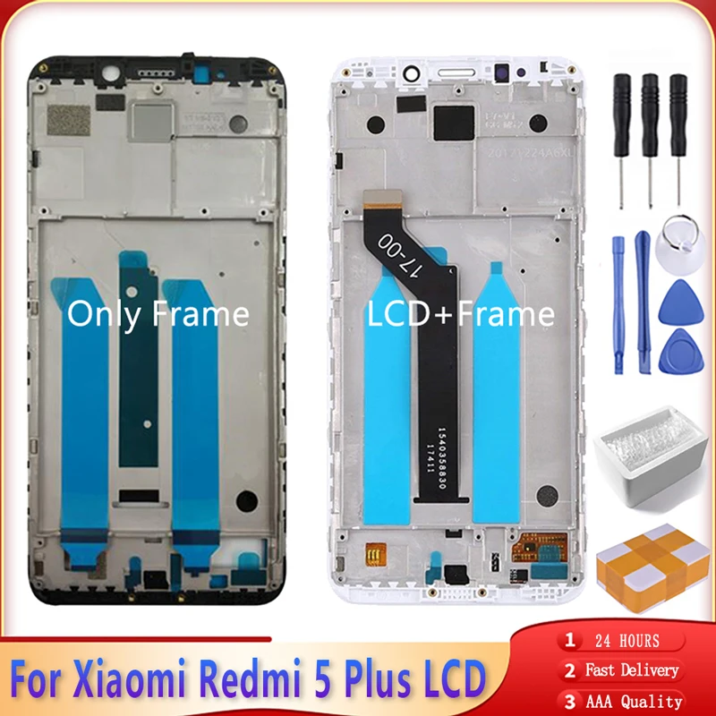 5.99&quot With New Frame For Xiaomi Redmi 5 Plus LCD Display Touch Screen Assembly Replacement | Мобильные телефоны и