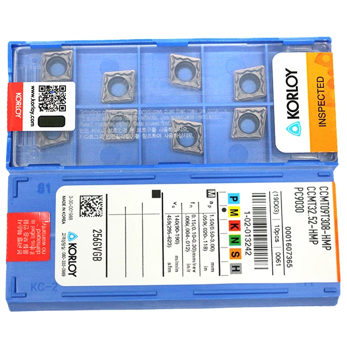 Оригинальные Корея KORLOY CCMT09T302-HMP PC9030 CCMT09T304-C25 NC6210(10 шт./лот) Высокое качество расточка вставка инструмента