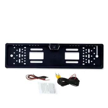 

EU European License Plate Frame Car Rear View Camera Waterproof Night Vision Reverse Backup Camera NO LED light only Camera