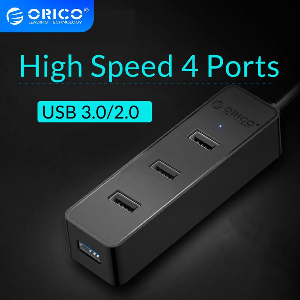 USB 2 0 3 4-портовый Концентратор ORICO 5 Гбит/с Высокоскоростной сплиттер для ноутбука